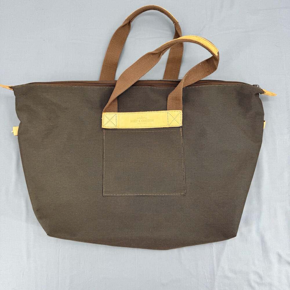 Moët & Chandon Brown Fabric Leather Travel Picnic Tote Bag